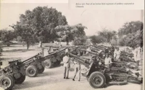 images of captured Indian guns at the battle of Chhamb