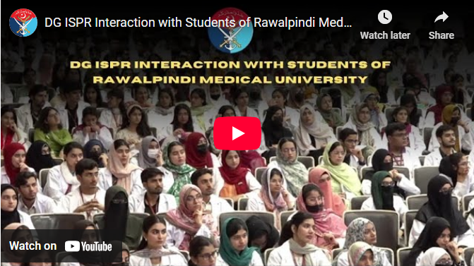 DG ISPR Session with students of RMU