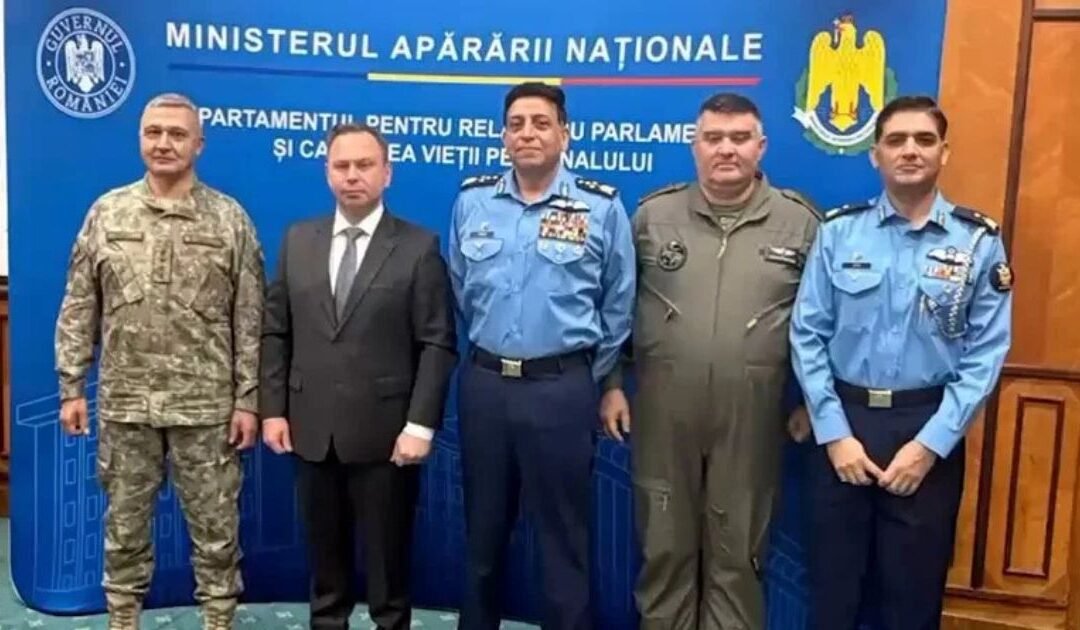ACM Zaheer Ahmed Baber, met Eduard Bachide, State Secretary of Defence, and General Gheorgiță Vlad, Romanian Chief of Defence