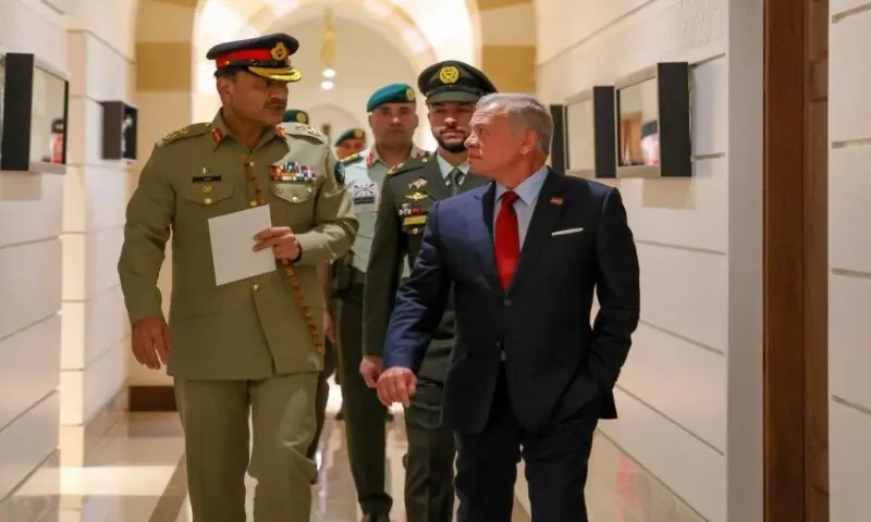 COAS FM Asim Munir meets Jordanian King Jordan’s King Abdullah Praises Pakistan Army’s Role in Regional Peace During Meeting with COAS Munir