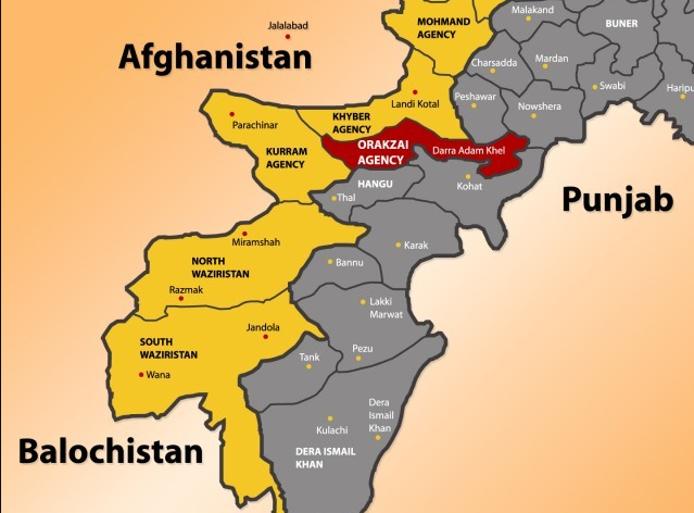 Map of Orakzai Agency