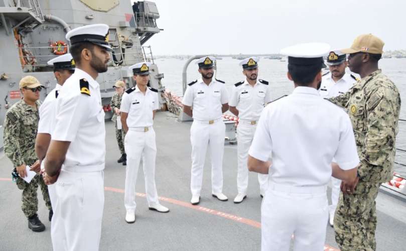 In September 2025, the crew participated in professional exchanges, training, and sports activities during the US Ship Wayne E Meyer's visit to Pakistan.