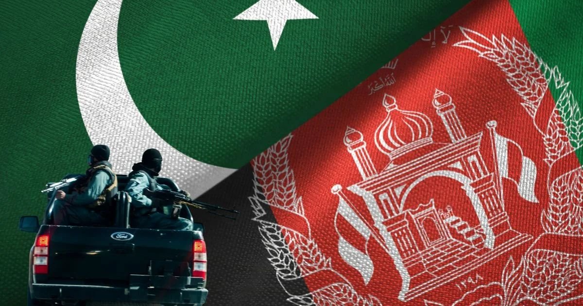 Flags of Pakistan and Afghanistan