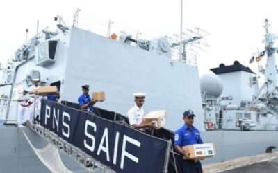 PNS SAIF Delivers Urgent Humanitarian Aid to Cyclone-Hit Sri Lanka During Colombo Port Call