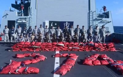 Pakistan Navy Seizes 1,500 KG Hashish Valued at $3 Million During Regional Maritime Security Patrol