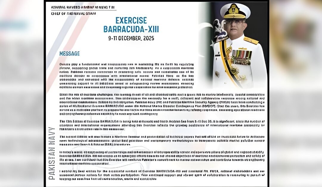 Pakistan Navy conducts Multinational Exercise Barracuda-XIII to strengthen maritime environmental security