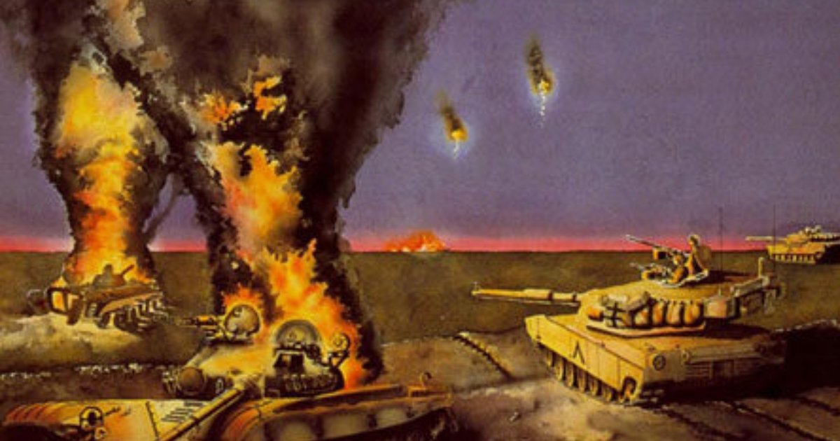 A painting of Operation Desert Storm