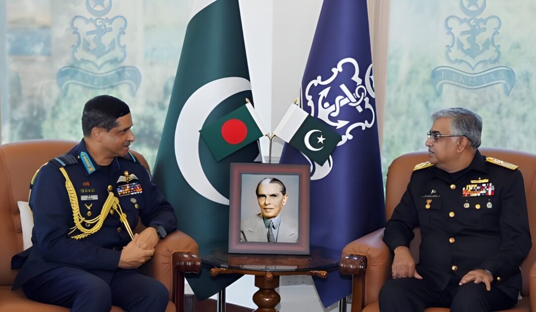 Air Chief Marshal Hasan Mahmood Khan Meets Naval Chief Admiral Naveed Ashraf