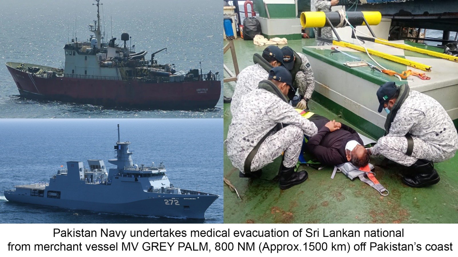 Pakistan Navy Rescues Sri Lankan Sailor in High-Seas Medical Evacuation