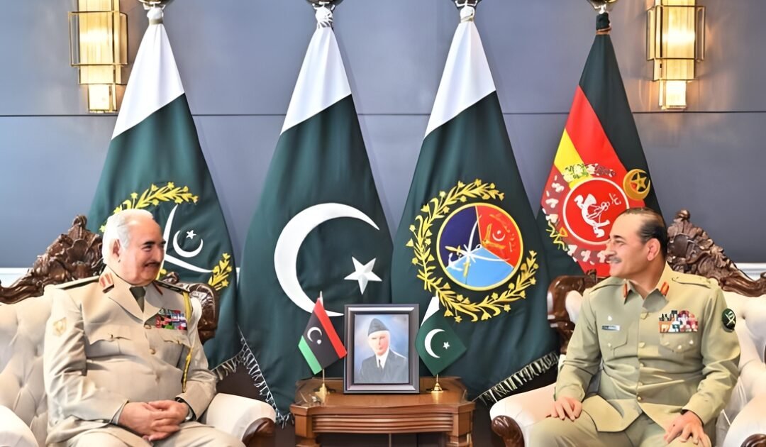 Libyan Field Marshal Haftar Meets with COAS & CDF Field Marshal Asim Munir at GHQ