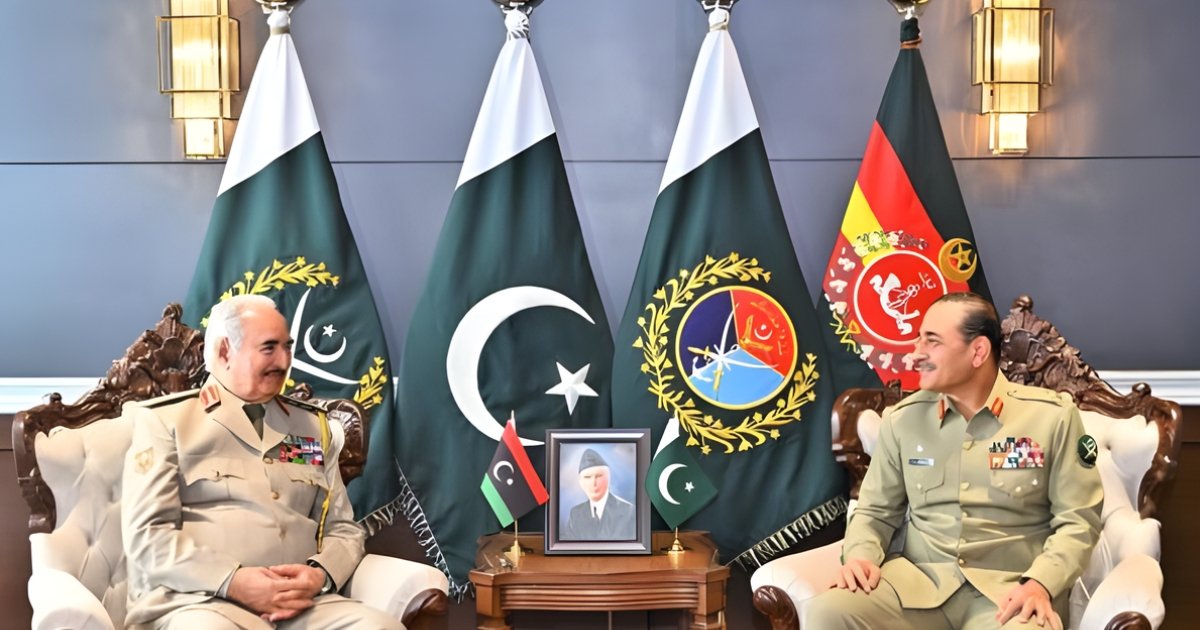 Libyan Field Marshal Haftar Meets with COAS & CDF Field Marshal Asim Munir at GHQ