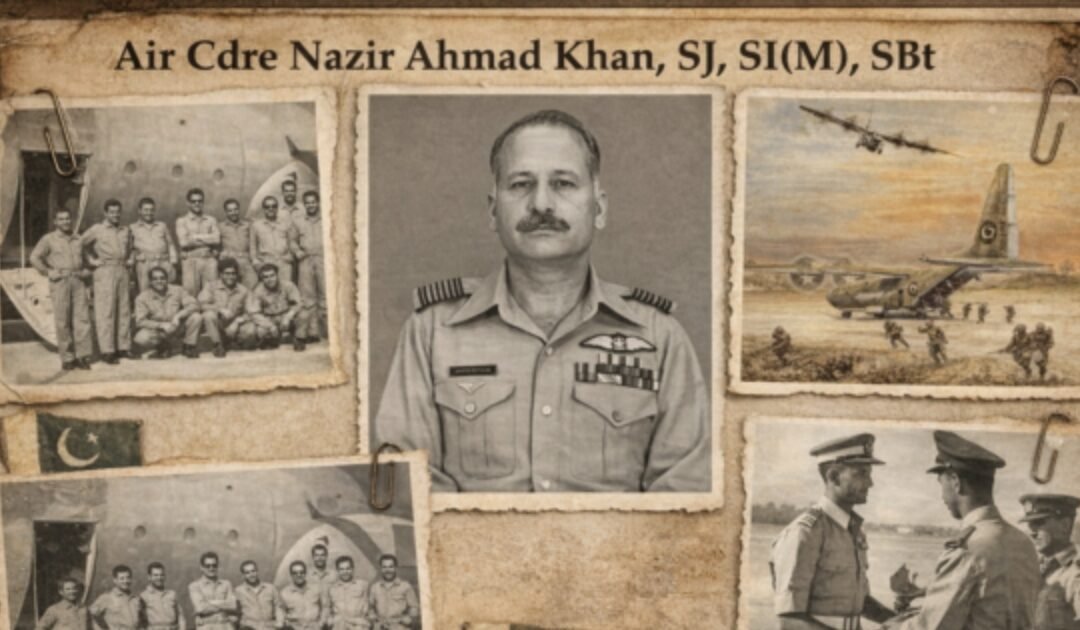 Pakistan Air Force Honors Air Commodore Nazir Ahmad Khan, SJ, SBt, SI(M), on His Birth Anniversary