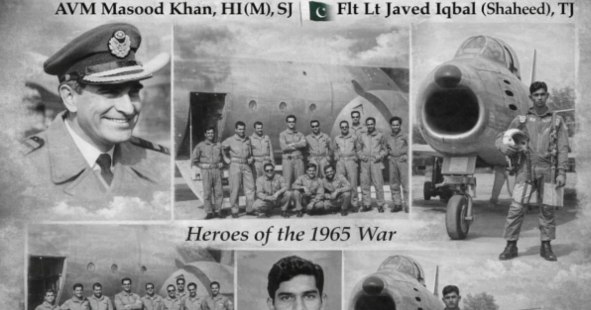 Pakistan Air Force Honors Air Vice Marshal Abdul Masood Khan, and Flight Lt. Javed Iqbal (Shaheed)