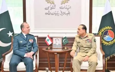 CDF FM Asim Munir meets Lebanese Chief General Rodolphe Haykal