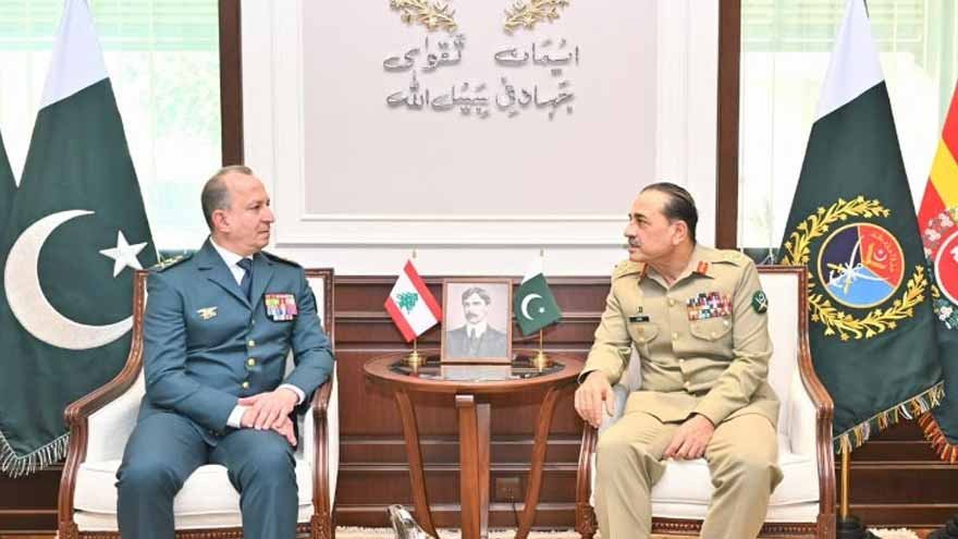 CDF FM Asim Munir meets Lebanese Chief General Rodolphe Haykal