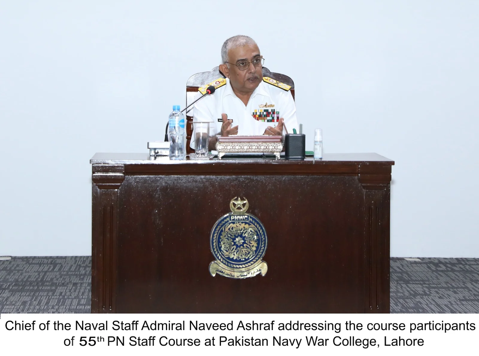 Naval Chief Admiral Naveed Ashraf Addresses 55th PN Staff Course