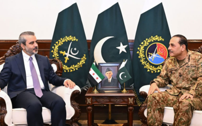 CDF Asim Munir Meets Syrian Foreign Minister