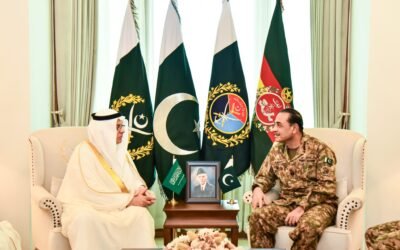 Saudi Minister for Environment Meets on CDF Field Marshal Syed Asim Munir at GHQ